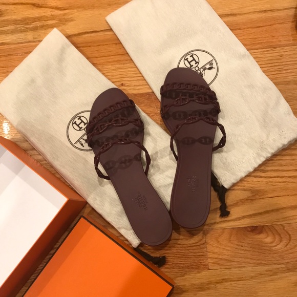 Hermès sandal Bordeaux 390 - Picture 3 of 3